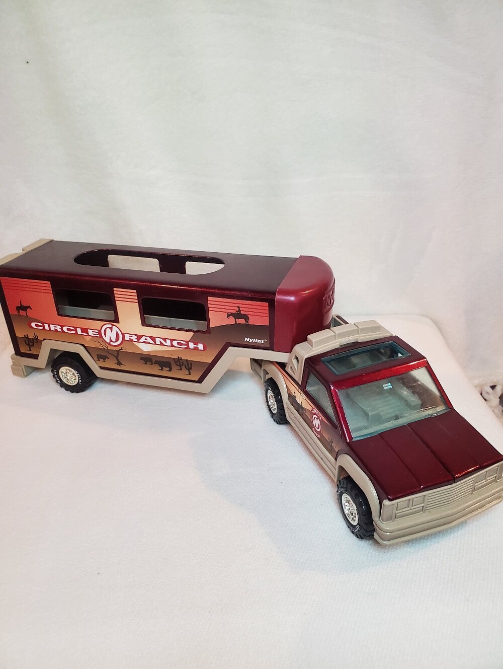 Vintage Nylint Circle N Ranch Pick-up Truck and Trailer Toy Set